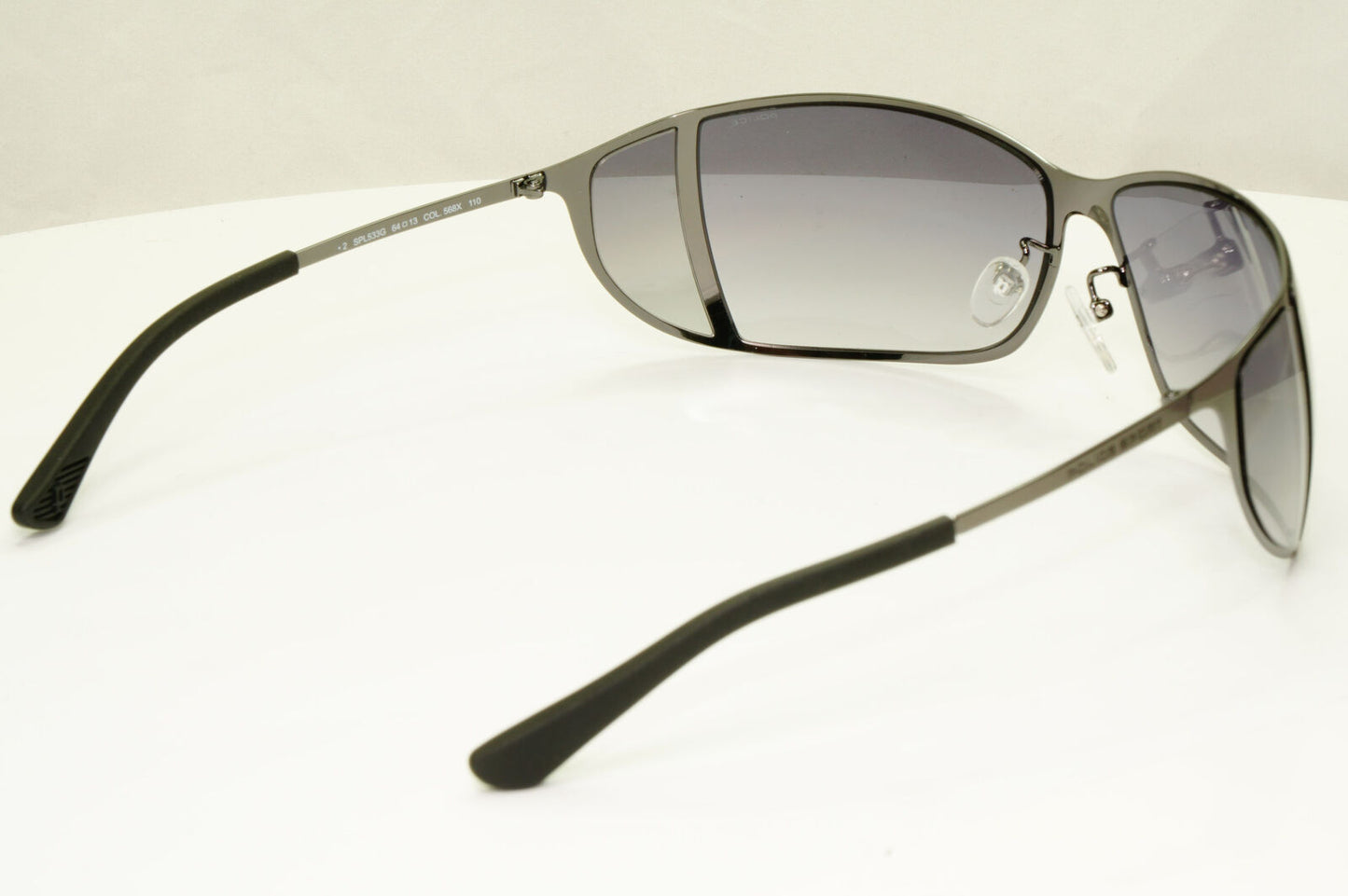 Police Side Window Sunglasses Grey Gradient Designer Mens SPL 533G COL 568X