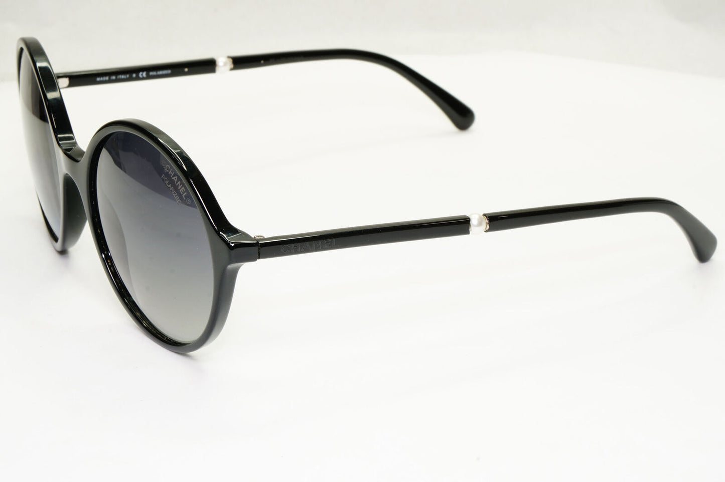 Chanel Pearl Polarized Sunglasses Black Round Gradient 5391-H c.501/S8 130523