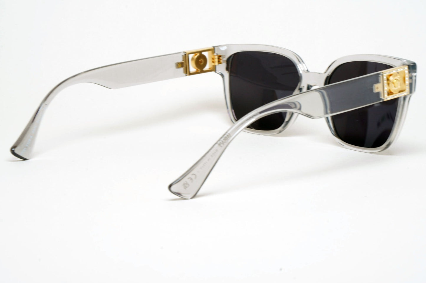Versace Sunglasses Grey Gold Medusa Diamante Square MOD VE 3329-B 5305 54mm
