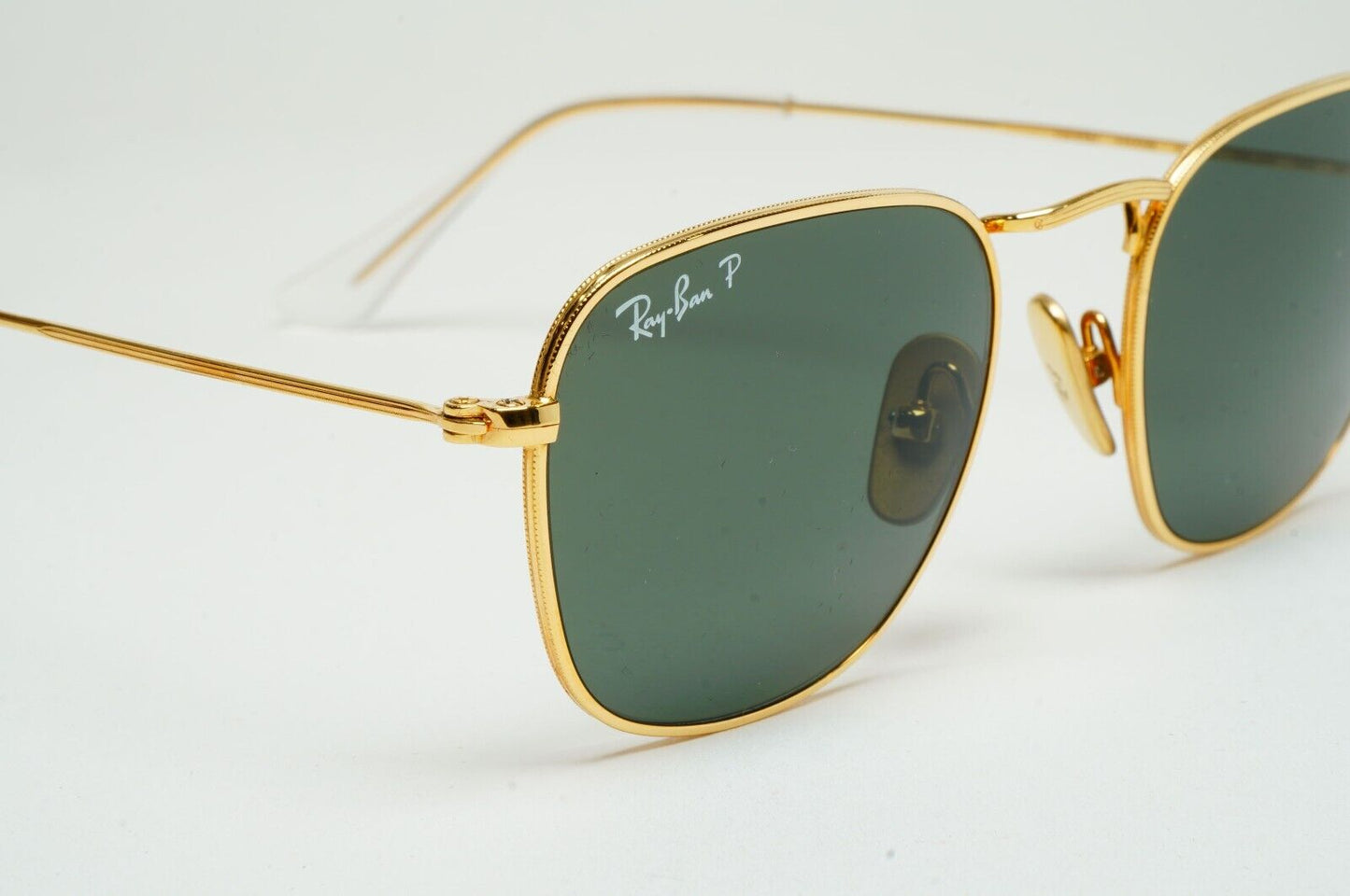 Ray-Ban Sunglasses Frank Titanium Polarized Gold Green RB 8157 9216/58 48mm