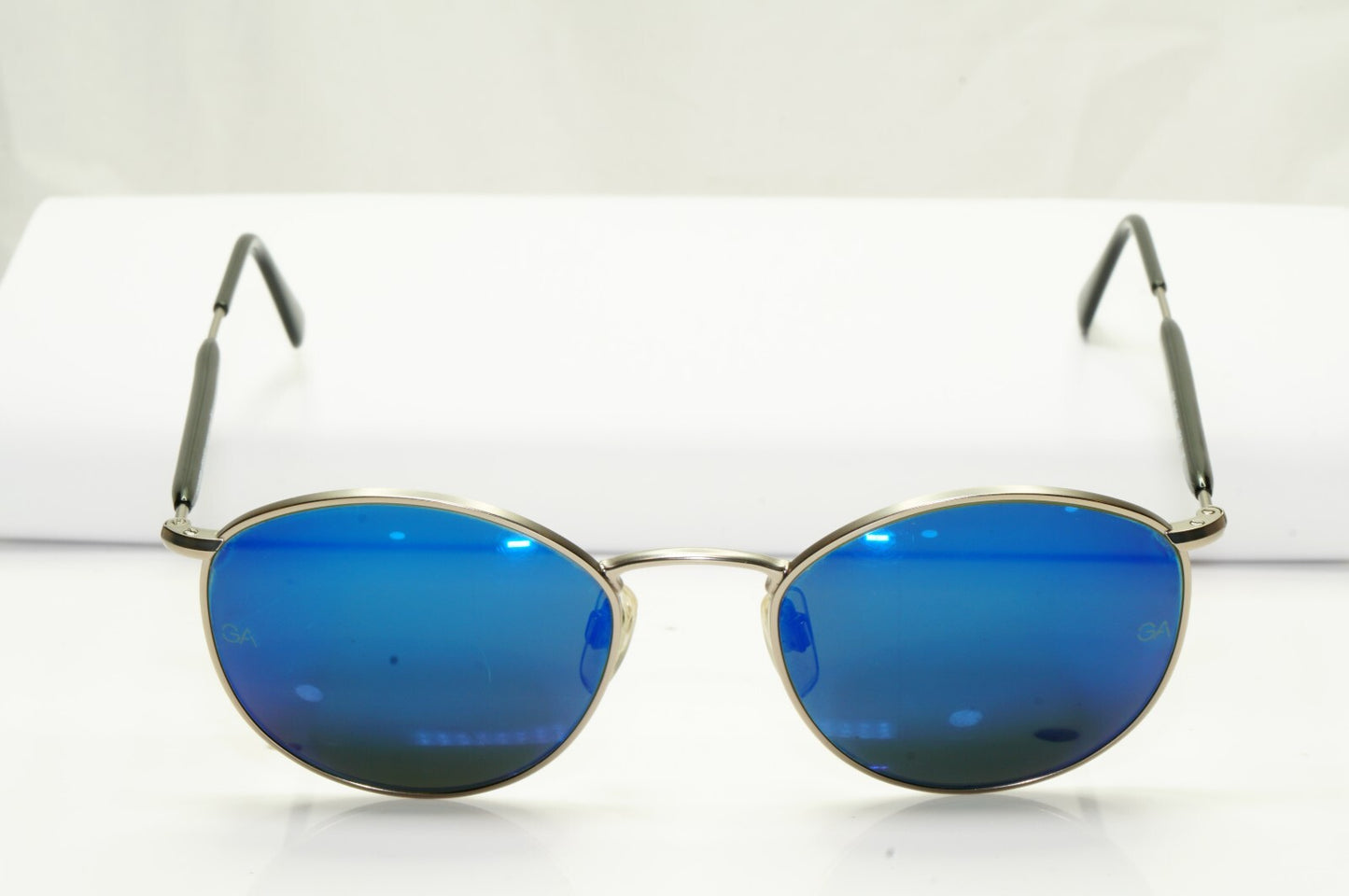Giorgio Armani 1997 Vintage Sunglasses Blue Mirror Glass Silver 627 815/35 51mm
