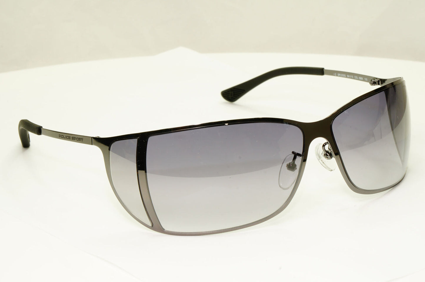 Police Side Window Sunglasses Grey Gradient Designer Mens SPL 533G COL 568X