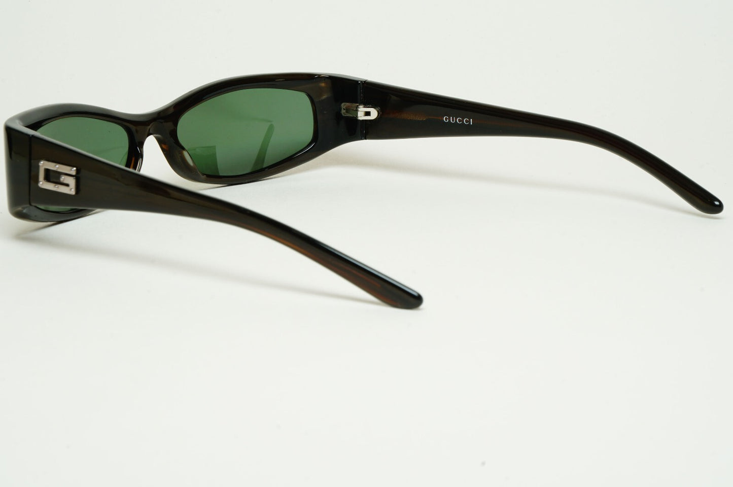 Gucci Sunglasses 1997 Vintage Slim Rectangle Brown Green GG 1483/S AD6 130225