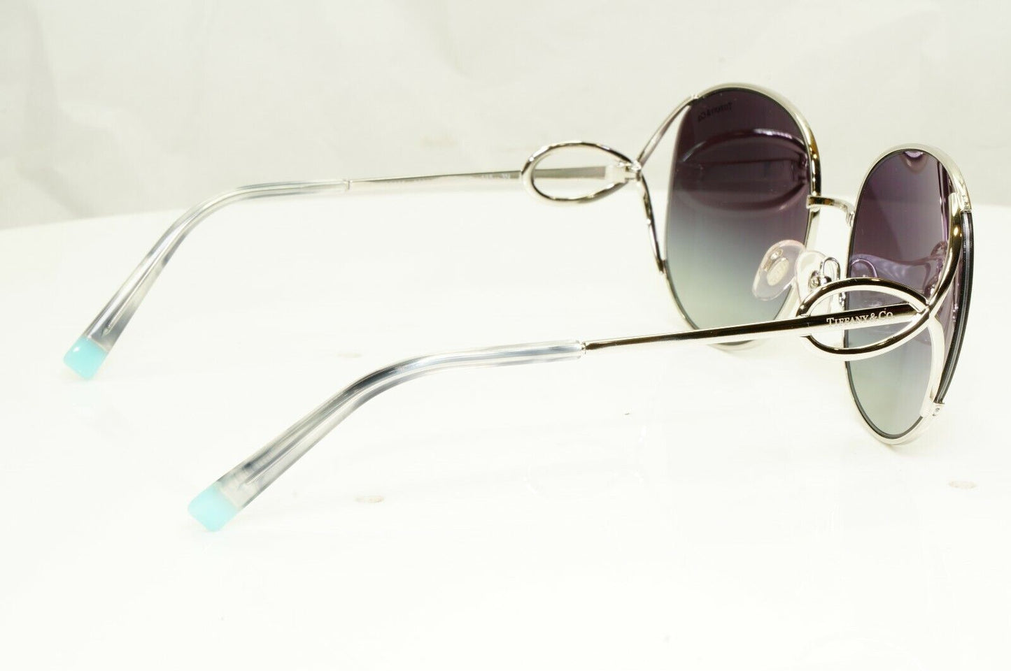 Tiffany & Co Silver Grey Fade Infinity Large Womens Sunglasses TF 3065 6001/3C