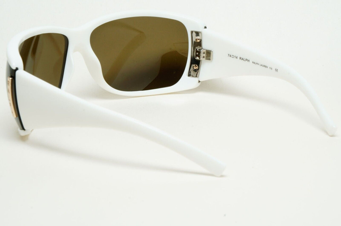 Ralph Lauren Sunglasses 2006 Vintage White Brown Wrap Unisex 7593/S 0VK6 211124