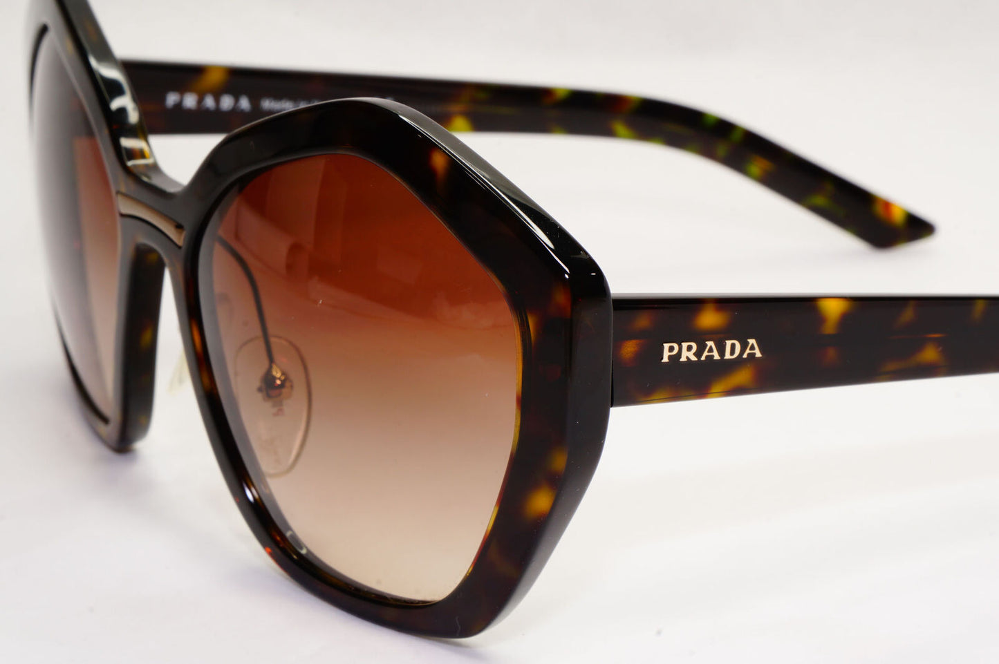 Prada Sunglasses Brown Tortoise Angular Gradient PR08XS SPR 08X 2AU-6S1 58mm