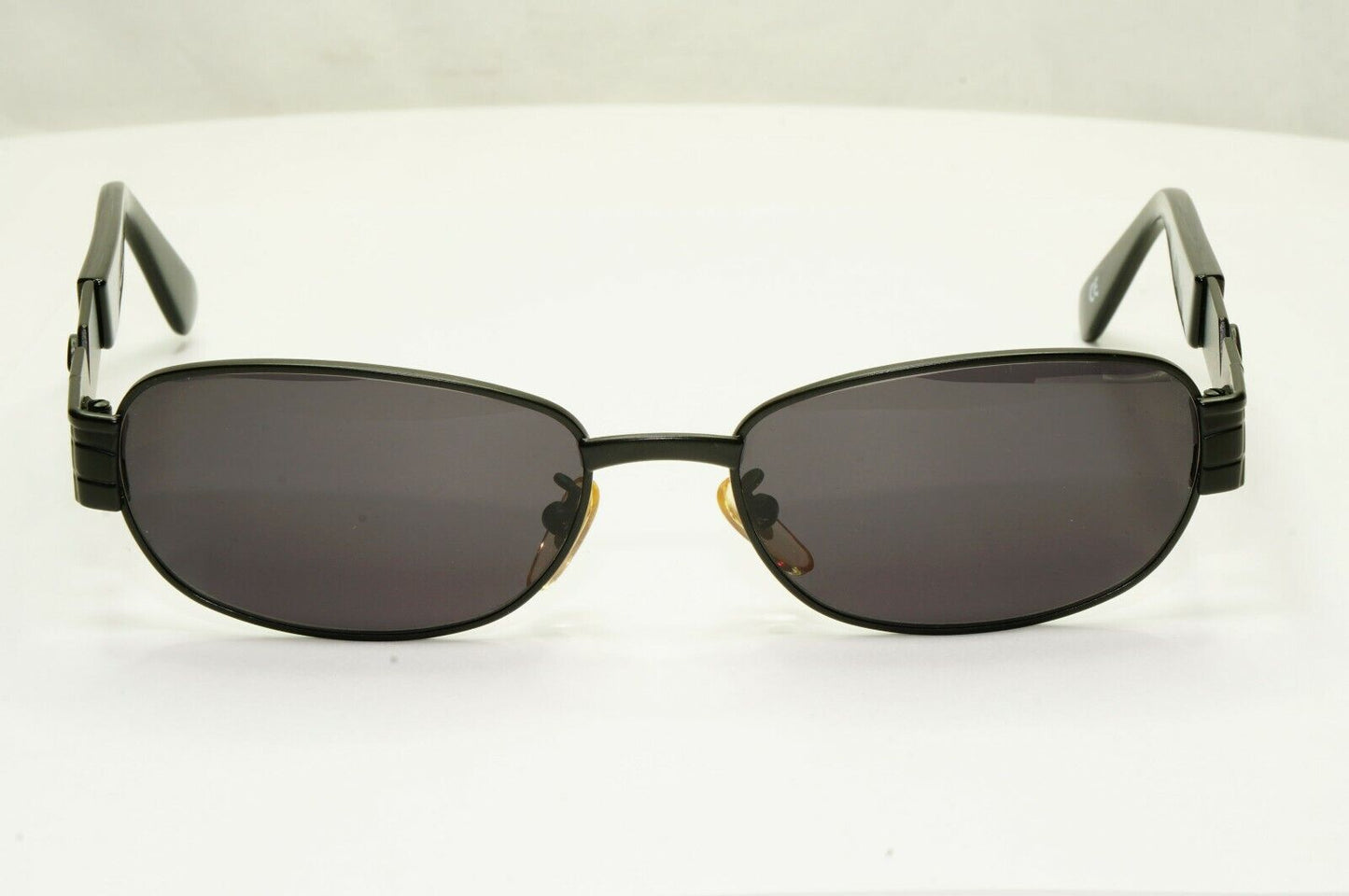 Gianni Versace 1996 Vintage Black Rectangle Metal Sunglasses MOD S21 COL 028