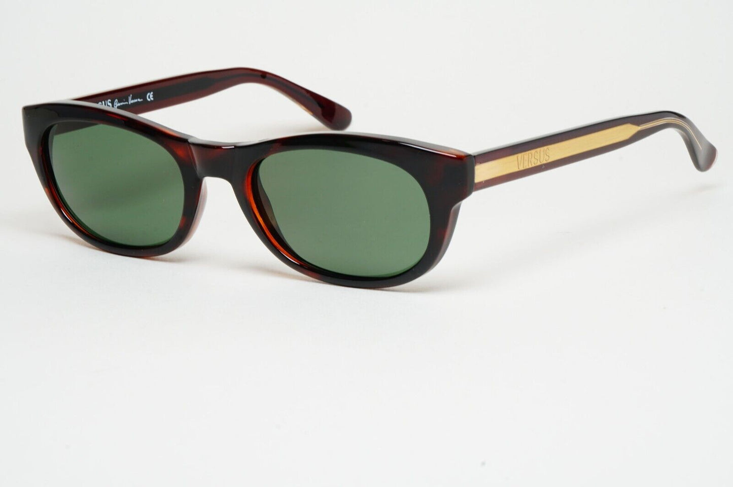 Versus Sunglasses 1996 by Gianni Versace Vintage Brown Green MOD E54 COL 649