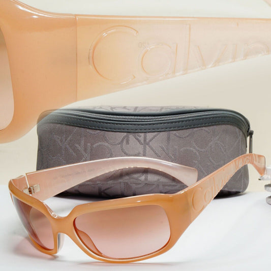 Calvin Klein Sunglasses 2005 Vintage Nude Beige Brown Unisex 838S 112 121124
