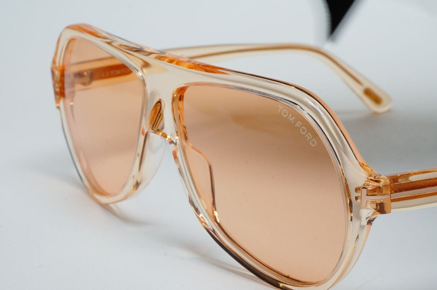 Tom Ford Sunglasses Thomas Transparent Brown Yellow Square FT0732 TF 732 45E
