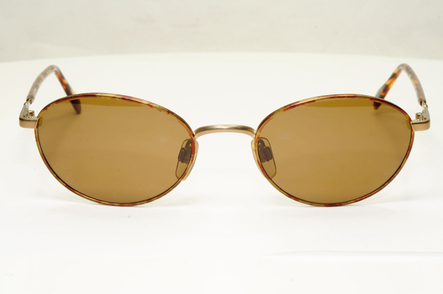 Emporio Armani 1997 Vintage Sunglasses Mens Womens Oval Brown Havana 069-S 1048