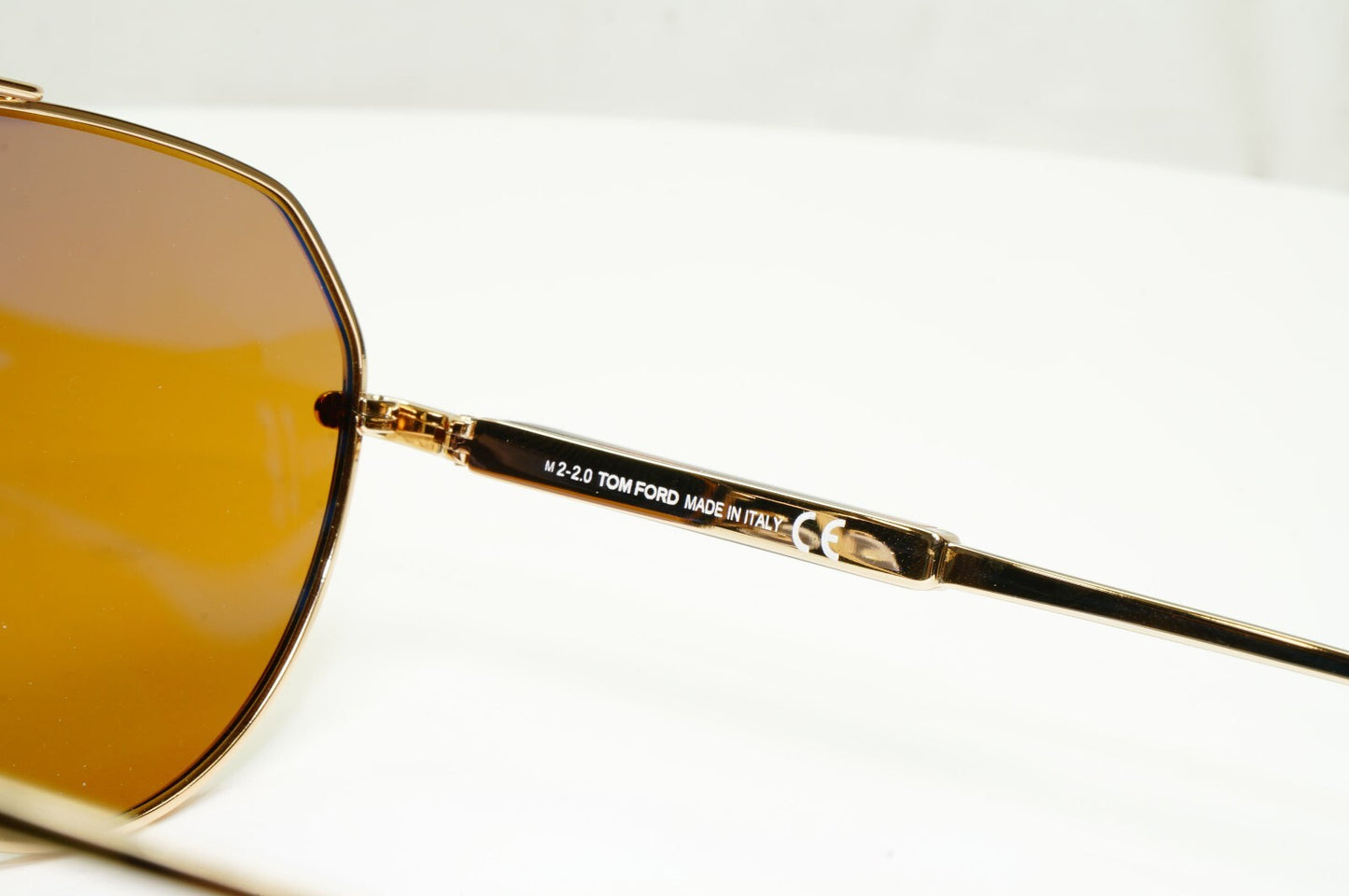Tom Ford Gold Pilot Sunglasses Metal Mens Brown Andes TF 670 28E FT0670 A