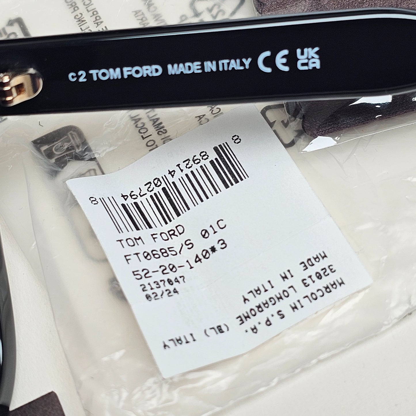 Tom Ford Sunglasses Julie Black Grey Square Gold T FT0685 TF 685 01C 52mm