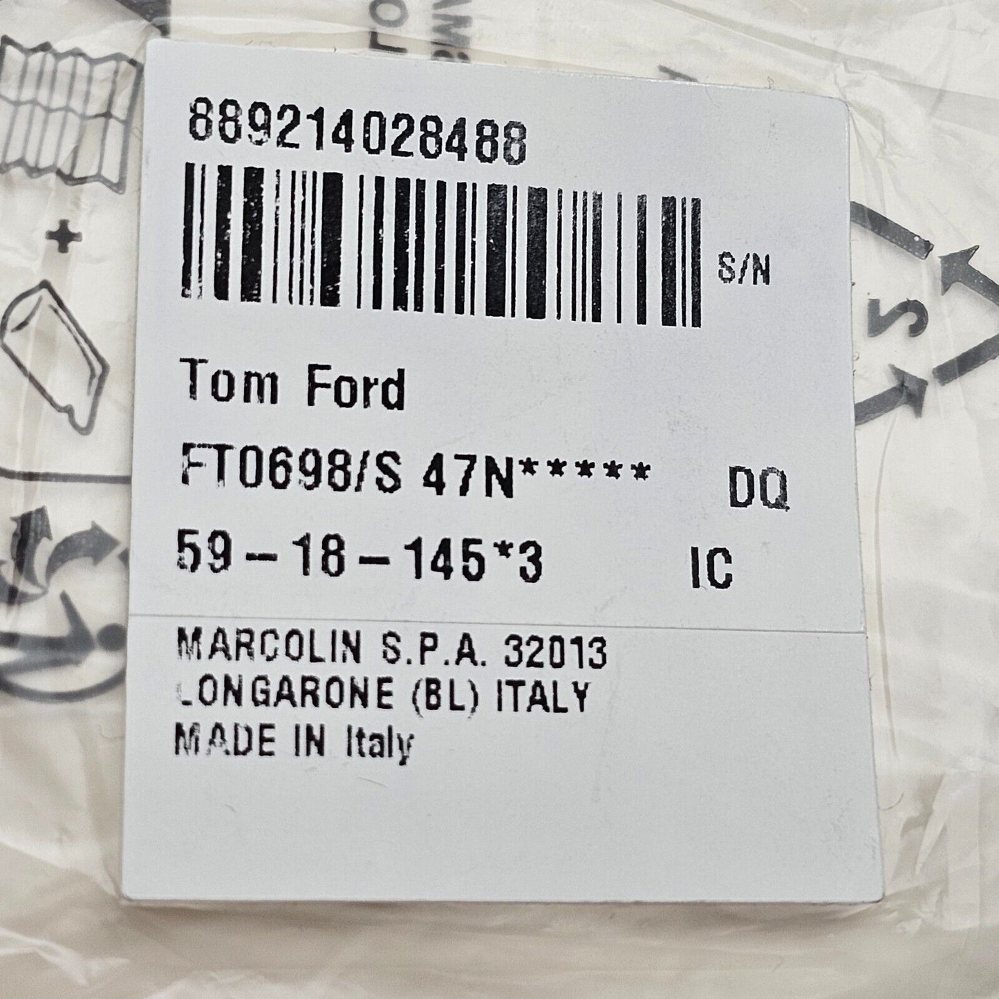 Tom Ford Sunglasses Giulio Grey Havana Green Square FT0698 TF 698 47N 59mm