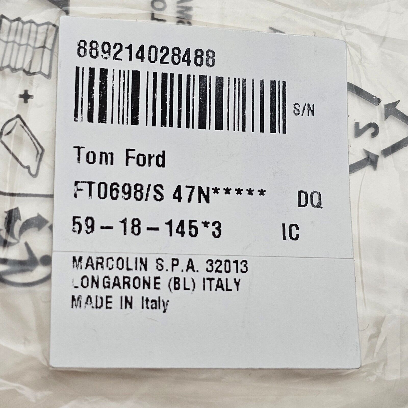 Tom Ford Sunglasses Giulio Grey Havana Green Square FT0698 TF 698 47N 59mm