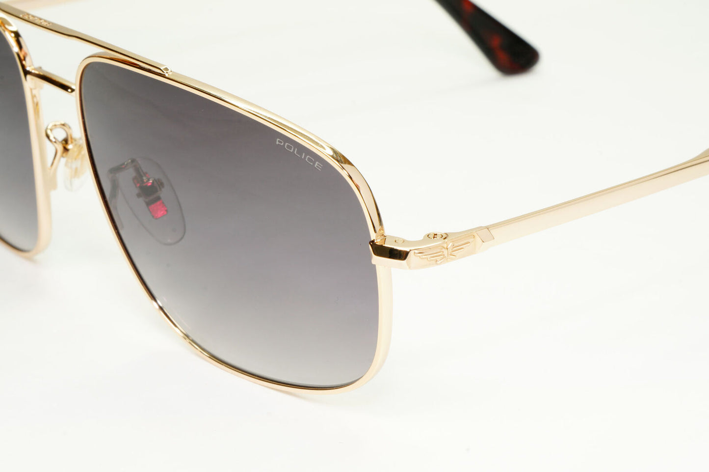 Police Sunglasses Pilot Gold Black Grey Gradient SPL E04 Roadie 2 COL 0300 61mm