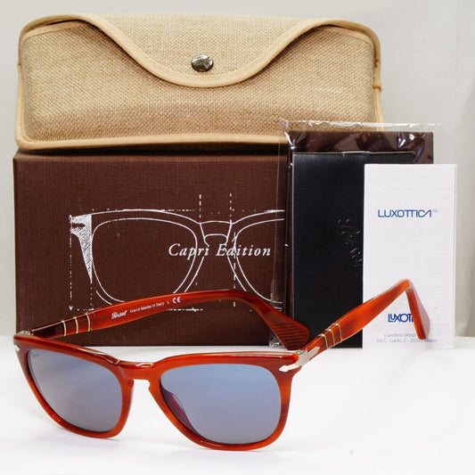 Persol Sunglasses 2012 Capri Edition Blue Brown Square 3024-S 957/56 52mm