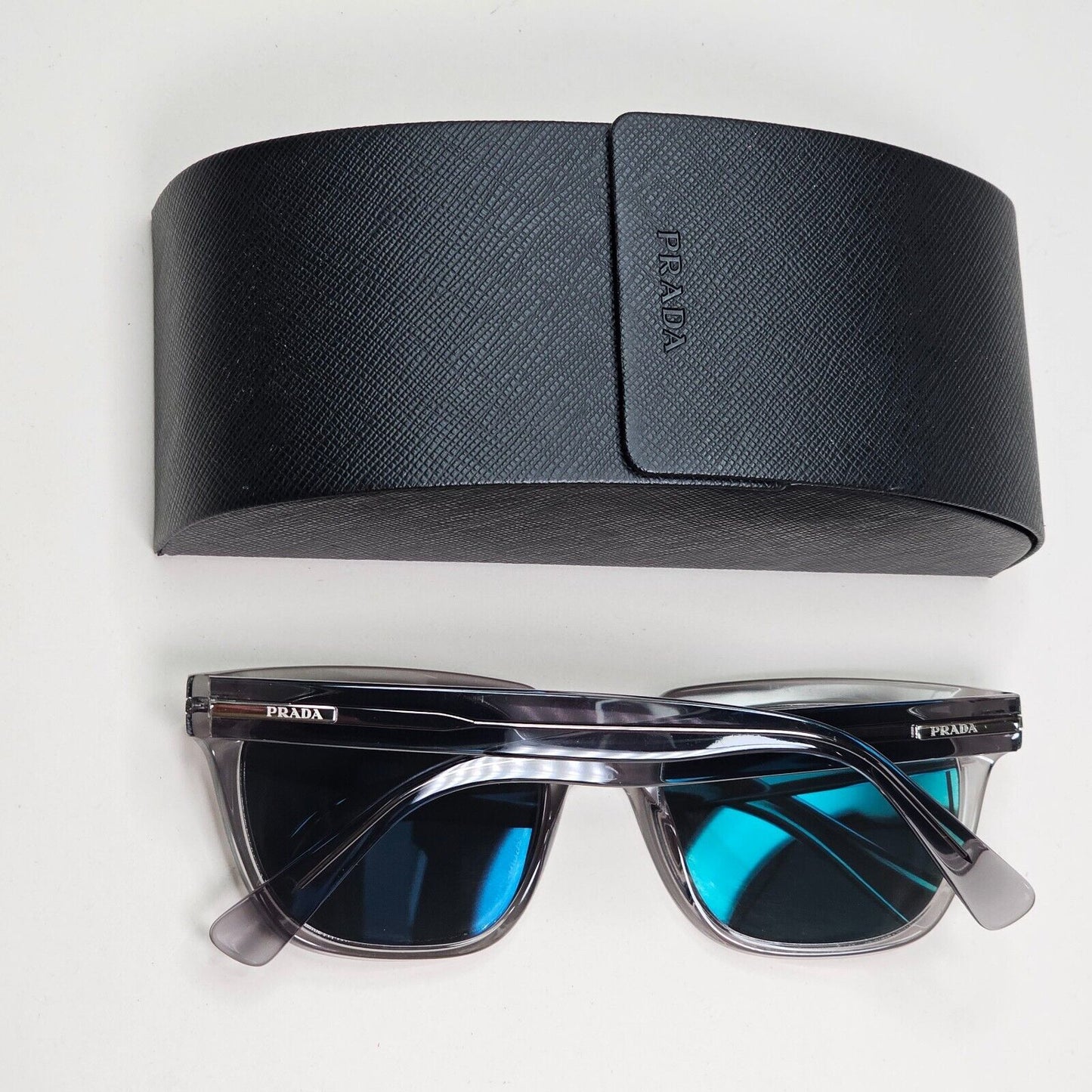 Prada Sunglasses Glass Polarized Transparent Grey PR04YS SPR 04Y 08U-08G 141024