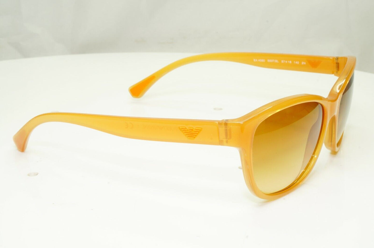 Emporio Armani Brown Honey Ochre Womens Sunglasses Square EA 4080 5537/2L