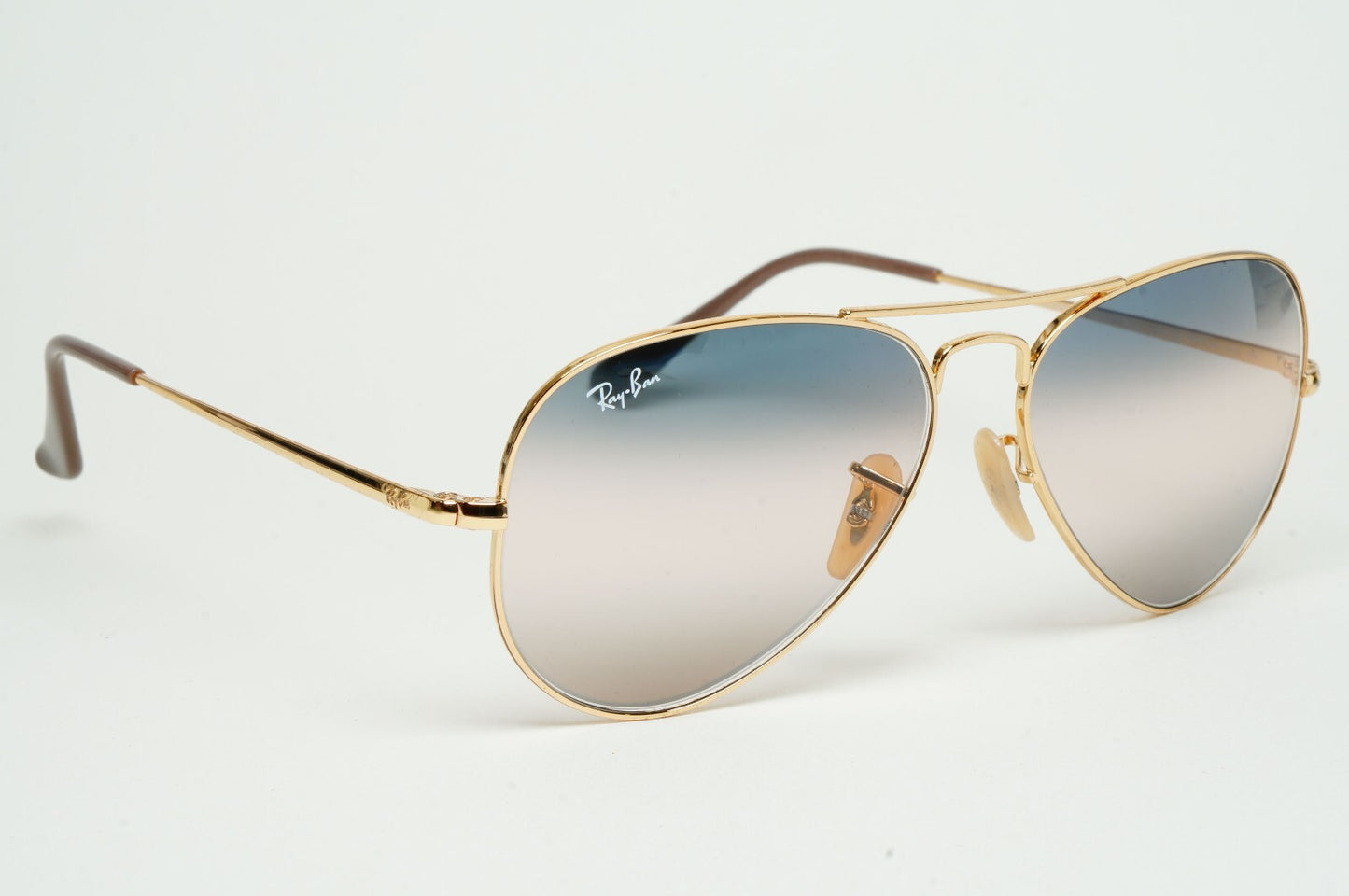 Ray-Ban Sunglasses Aviator II Gold Blue Grey Gradient RB 3689 001/GE Small 55mm