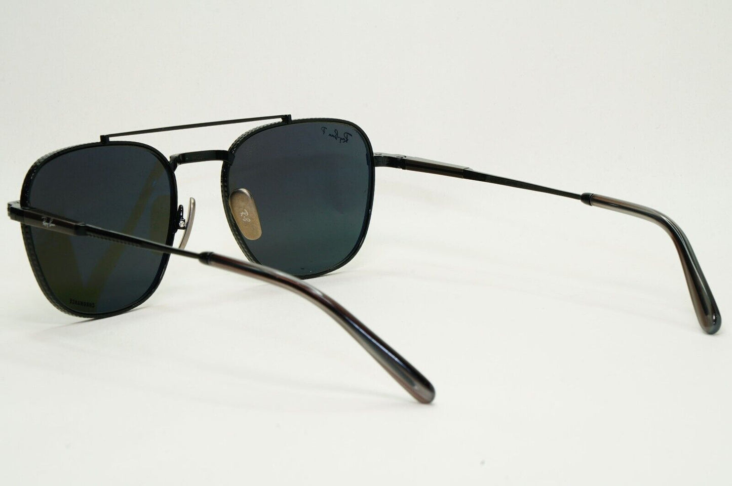 Ray-Ban Sunglasses Titanium Frank Black Polarised RB 8258 3141/K8 54mm