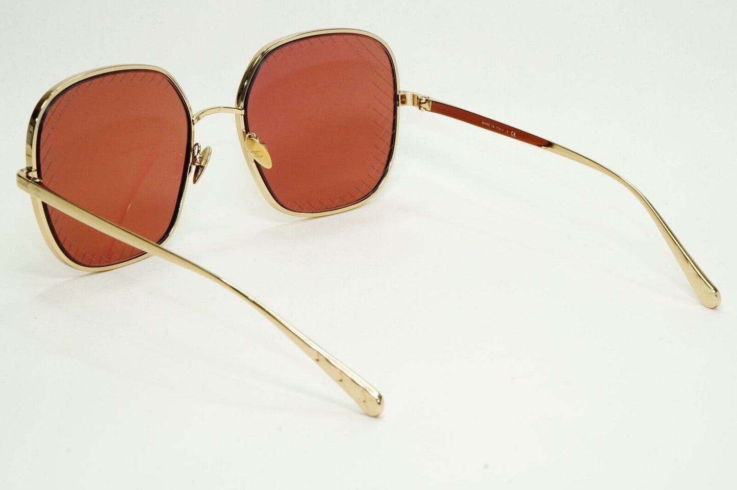 Chanel Sunglasses Gold Red Square Metal Large 4252 c.395/0H 57mm