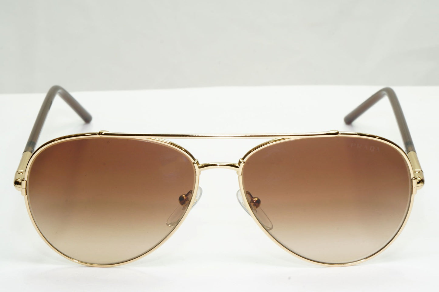 Prada Sunglasses Unisex Pilot Small Gold Brown PR66XS SPR 66X ZVN-6S1 57mm