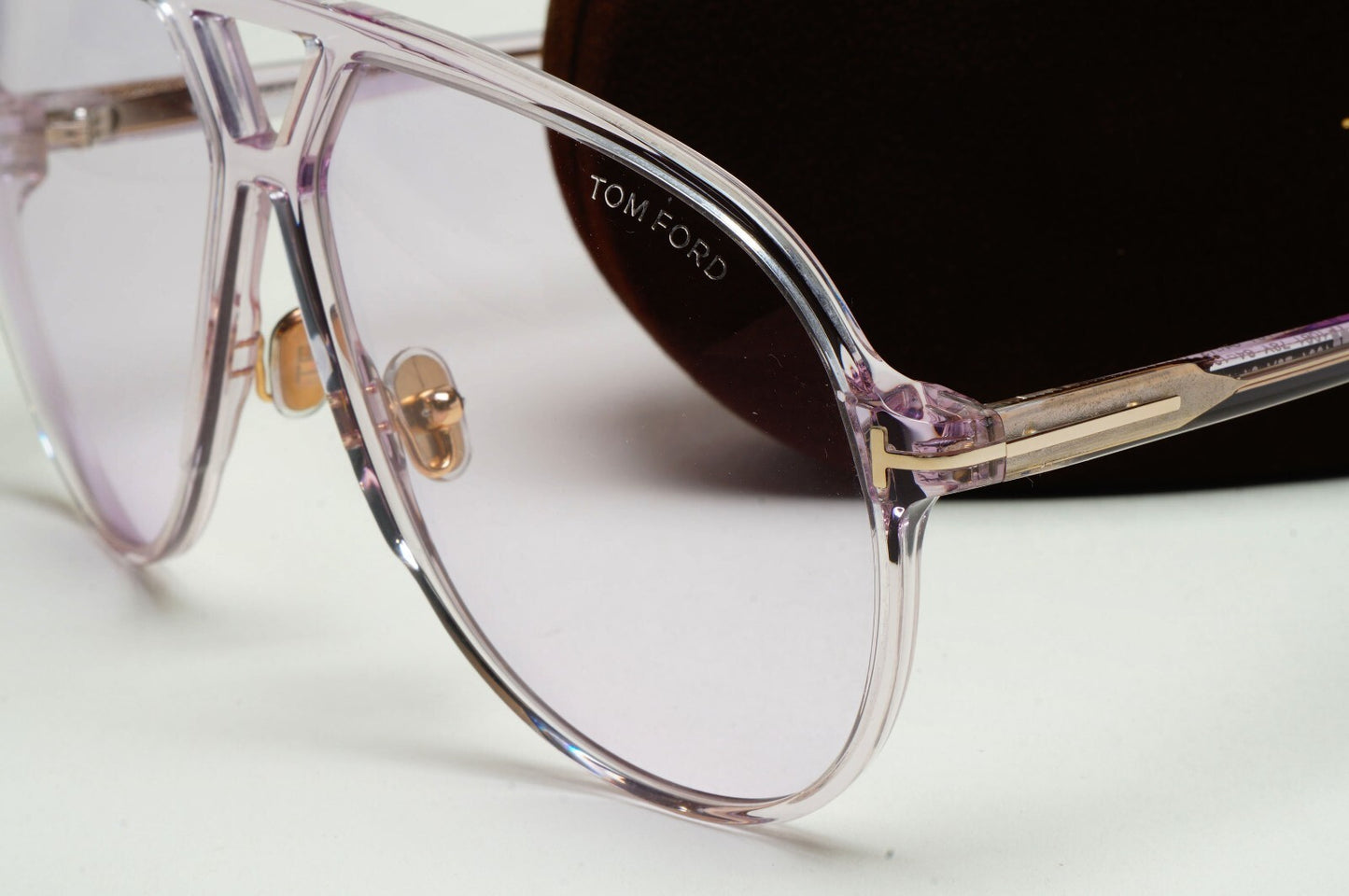 Tom Ford Sunglasses Bertrand Lilac Violet Oversized Pilot FT1061 TF 1061 78Y