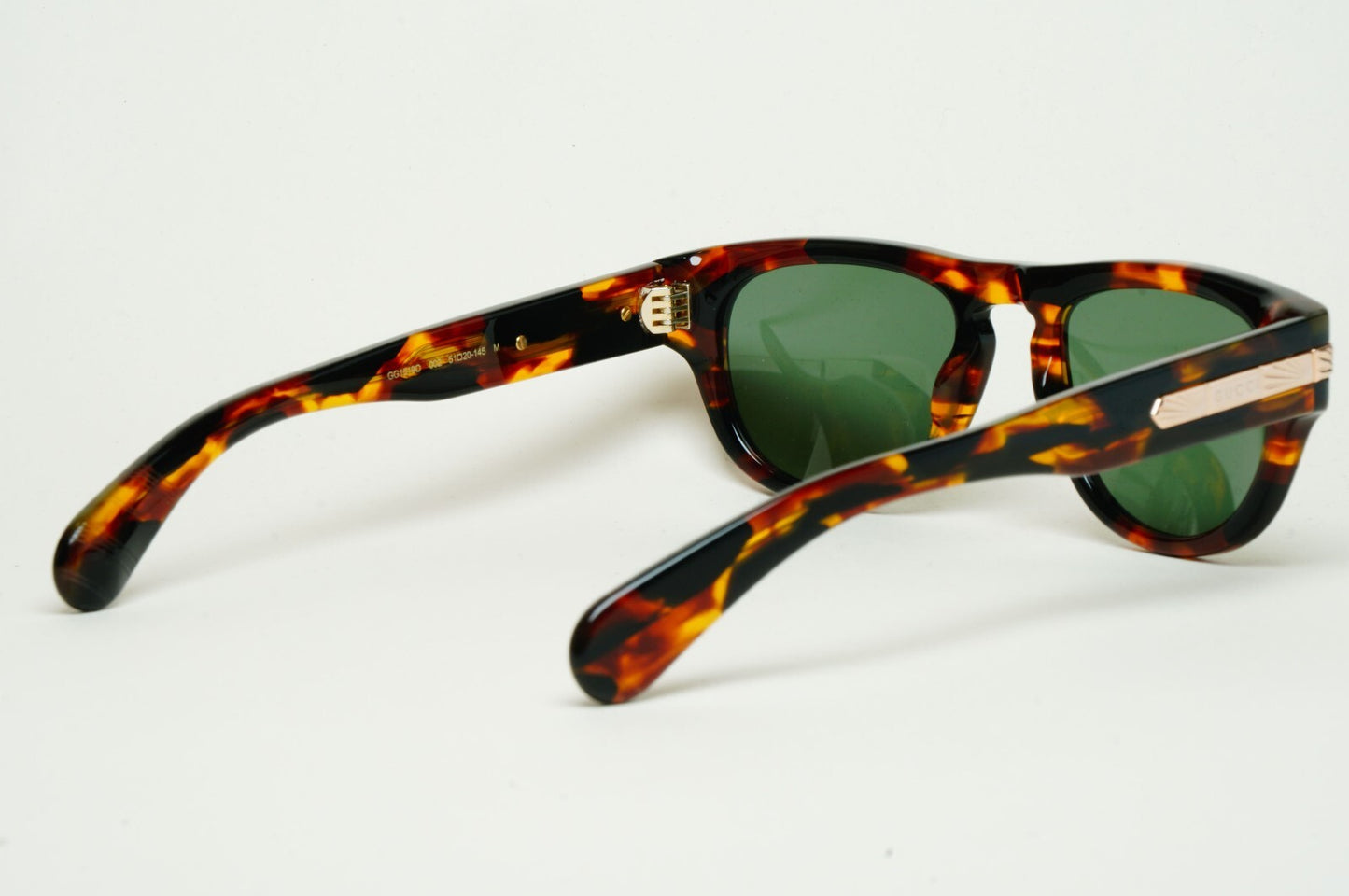 Gucci Sunglasses 2023 Brown Tortoise Green Square GG1519O 002 51mm 100325