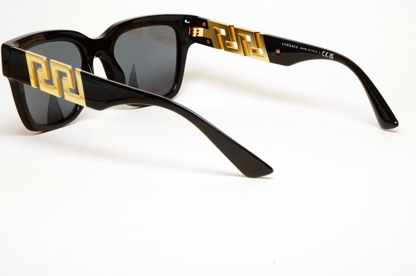 Versace Sunglasses Black Gold Meander Square MOD VE 4421 GB1/87 52mm