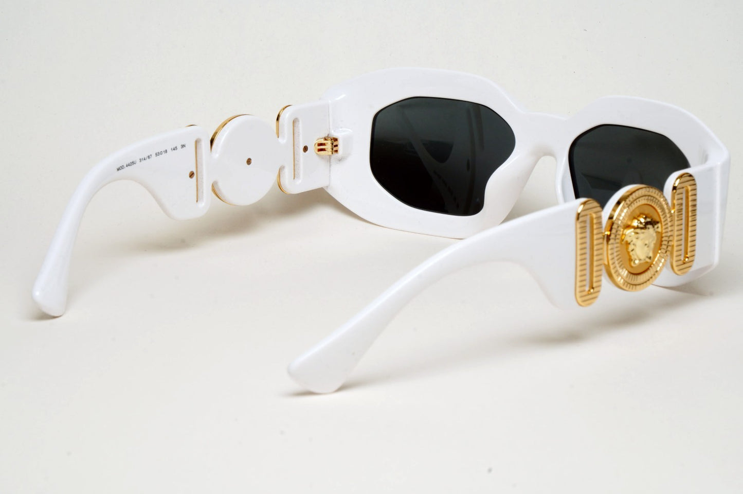 Versace Sunglasses Gold Medusa White Biggie Oversized Square MOD 4425U 314/87