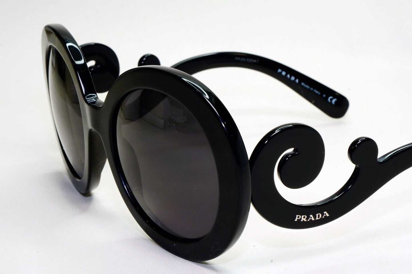 Prada Sunglasses Swirl Baroque Round Black PR27NS SPR 27N 1AB-3M1 250924