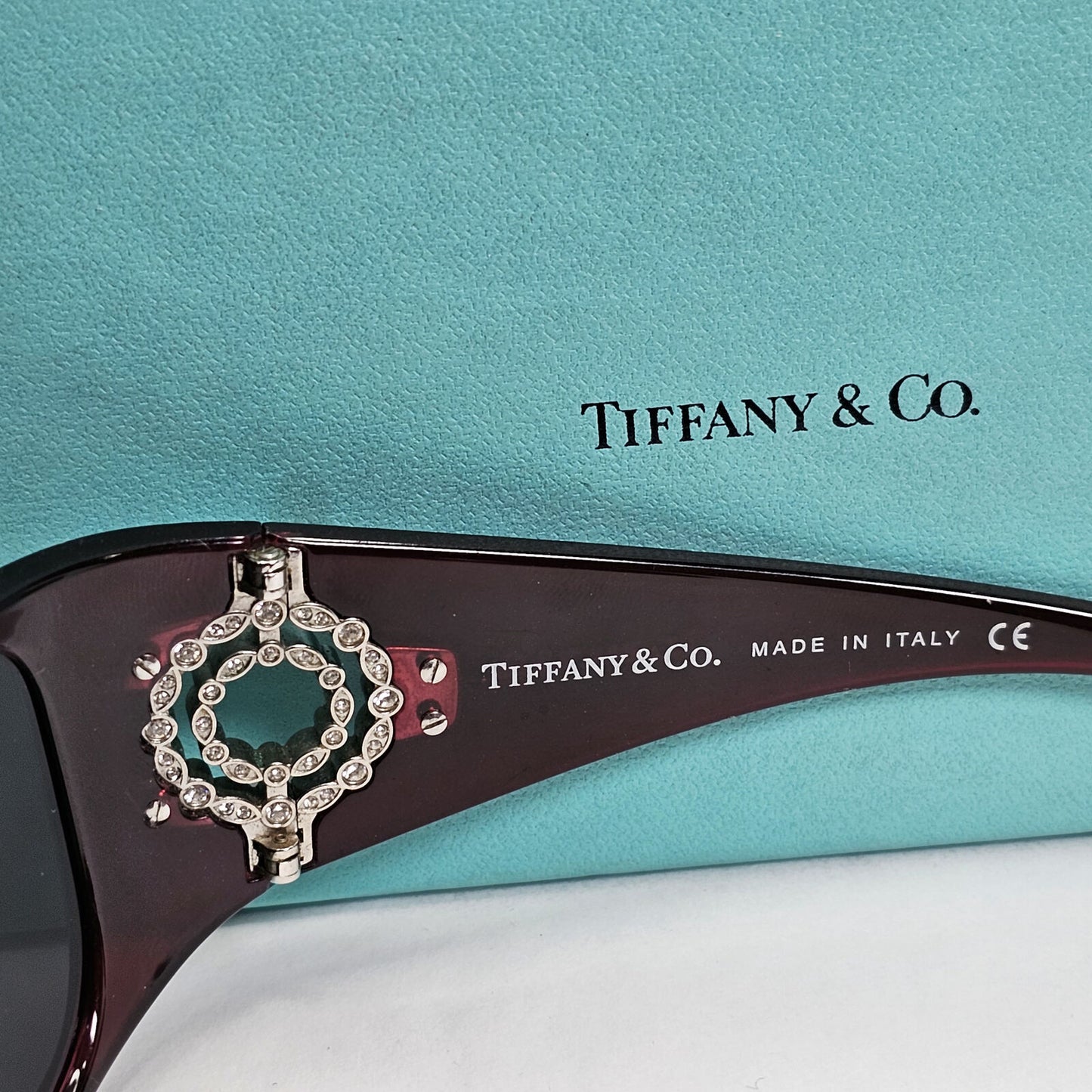 Tiffany & Co Sunglasses 2010 Vintage Dark Red Black TF 4004-B 8034/3L 270124