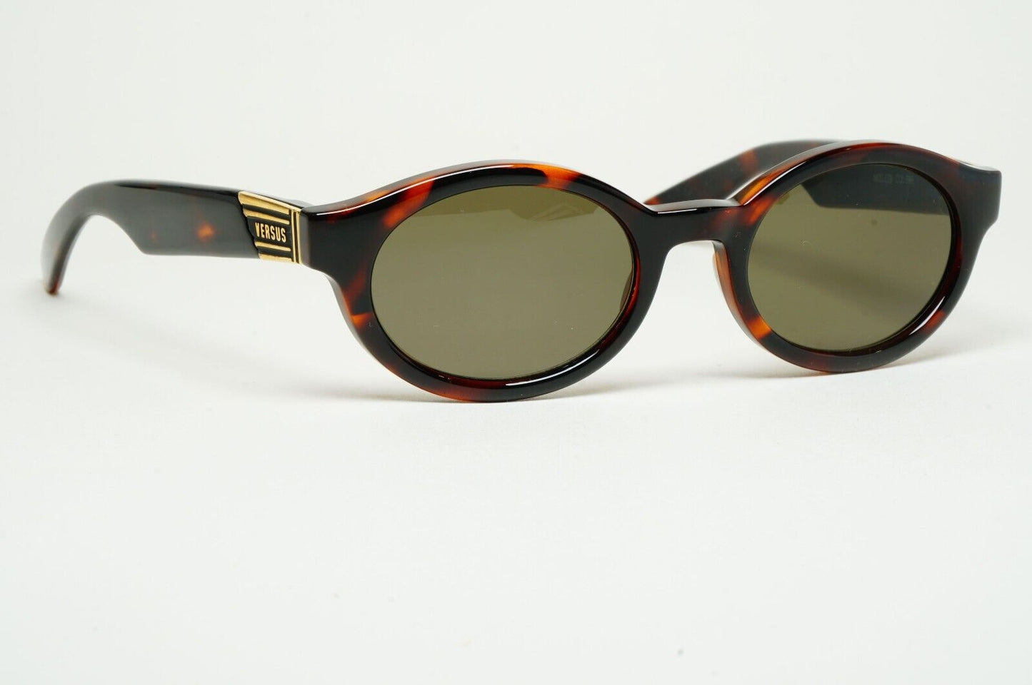 Versus Sunglasses 1996 by Gianni Versace Vintage Brown Gold MOD EZ9 COL 649