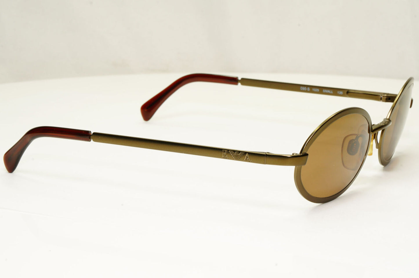 Emporio Armani 1997 Vintage Sunglasses Mens Womens Oval Bronze Metal 090-S 1029