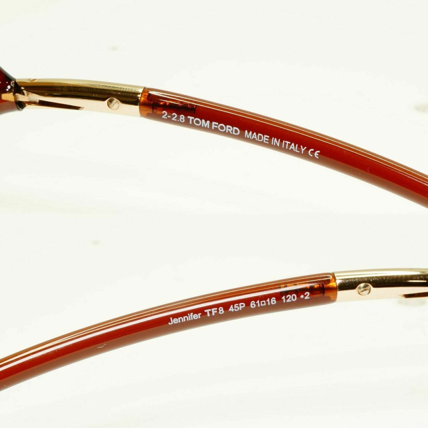 Tom Ford Jennifer Sunglasses Blue Gradient Brown Honey Gold TF8 45P FT 0008