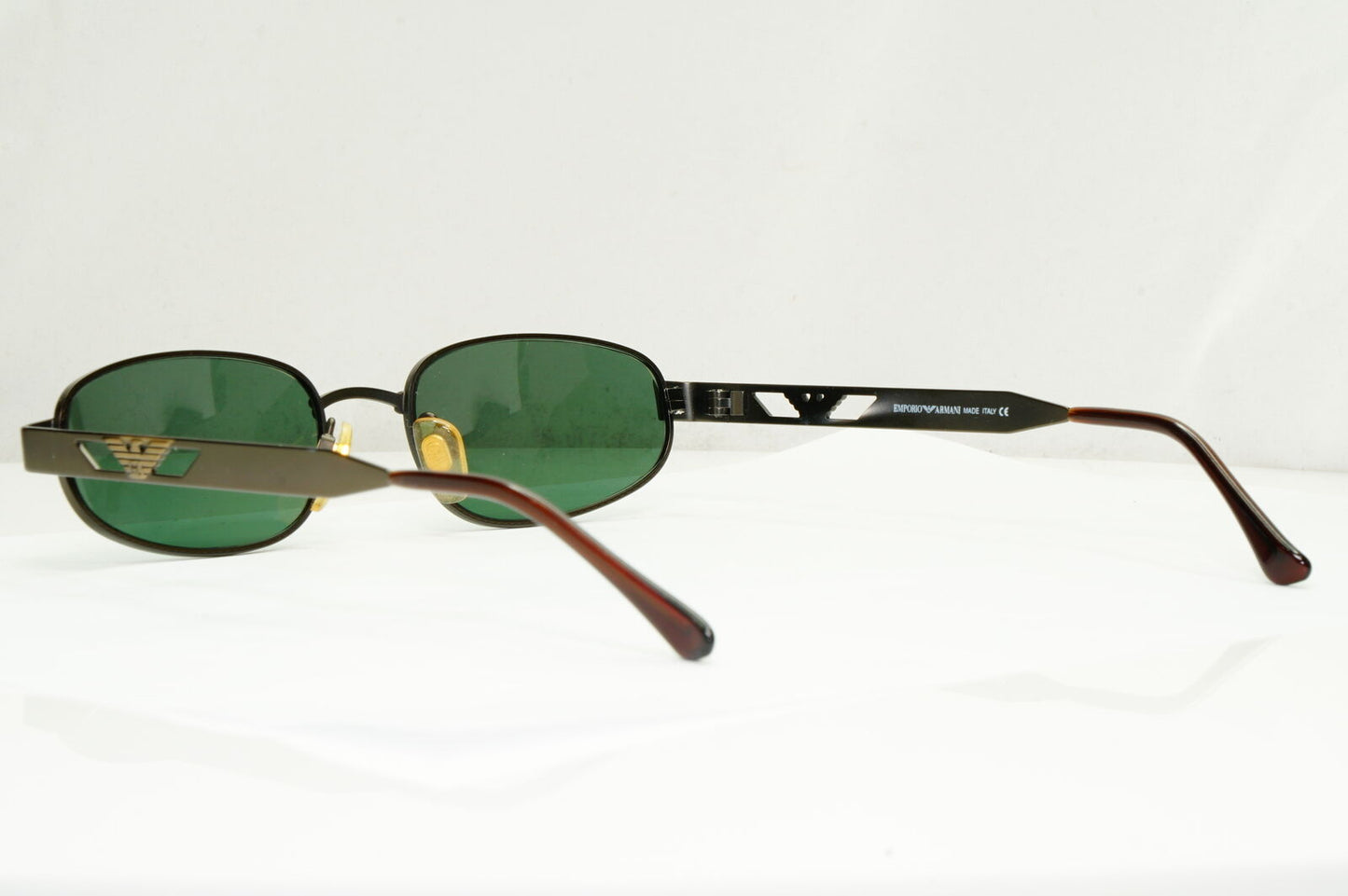 Emporio Armani Sunglasses 1997 Vintage Rectangle Bronze Green 034-S 924/29