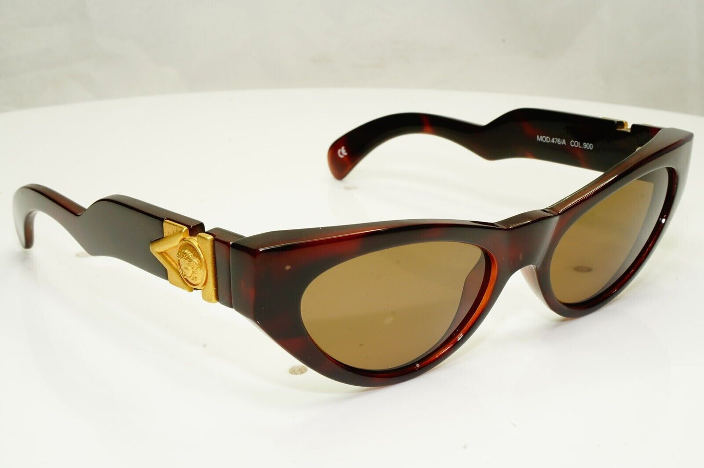 Gianni Versace Sunglasses 1996 Vintage Brown Gold Medusa MOD 476/A COL 900