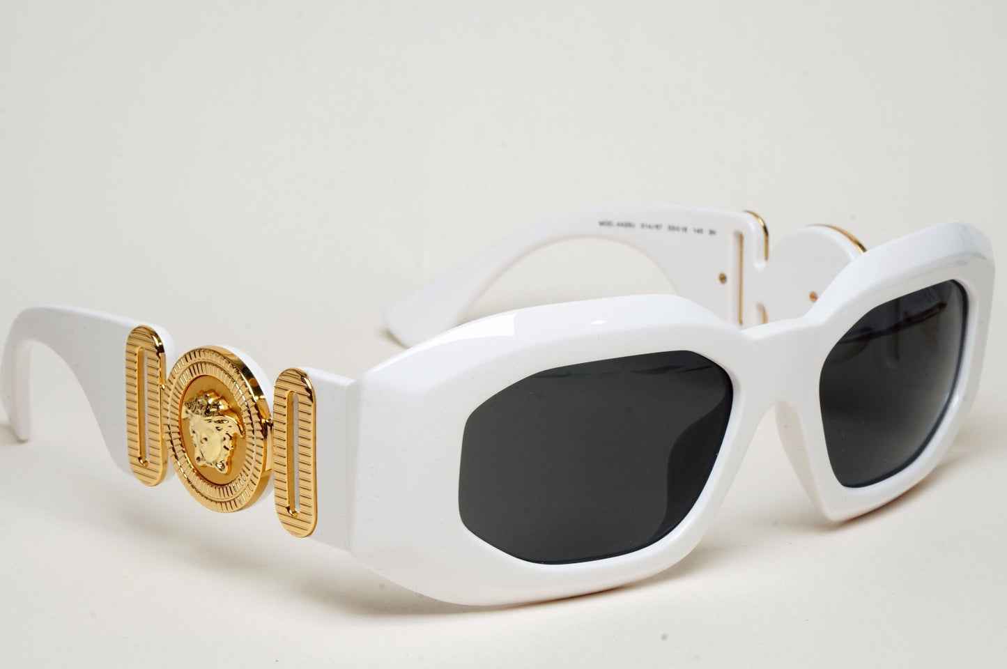 Versace Sunglasses Gold Medusa White Biggie Oversized Square MOD 4425U 314/87