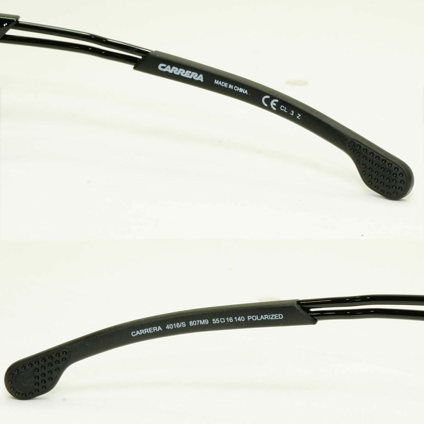 Carrera Polarized Sunglasses Black Smoke Mens Square Rectangle 4016 807M9 Sport