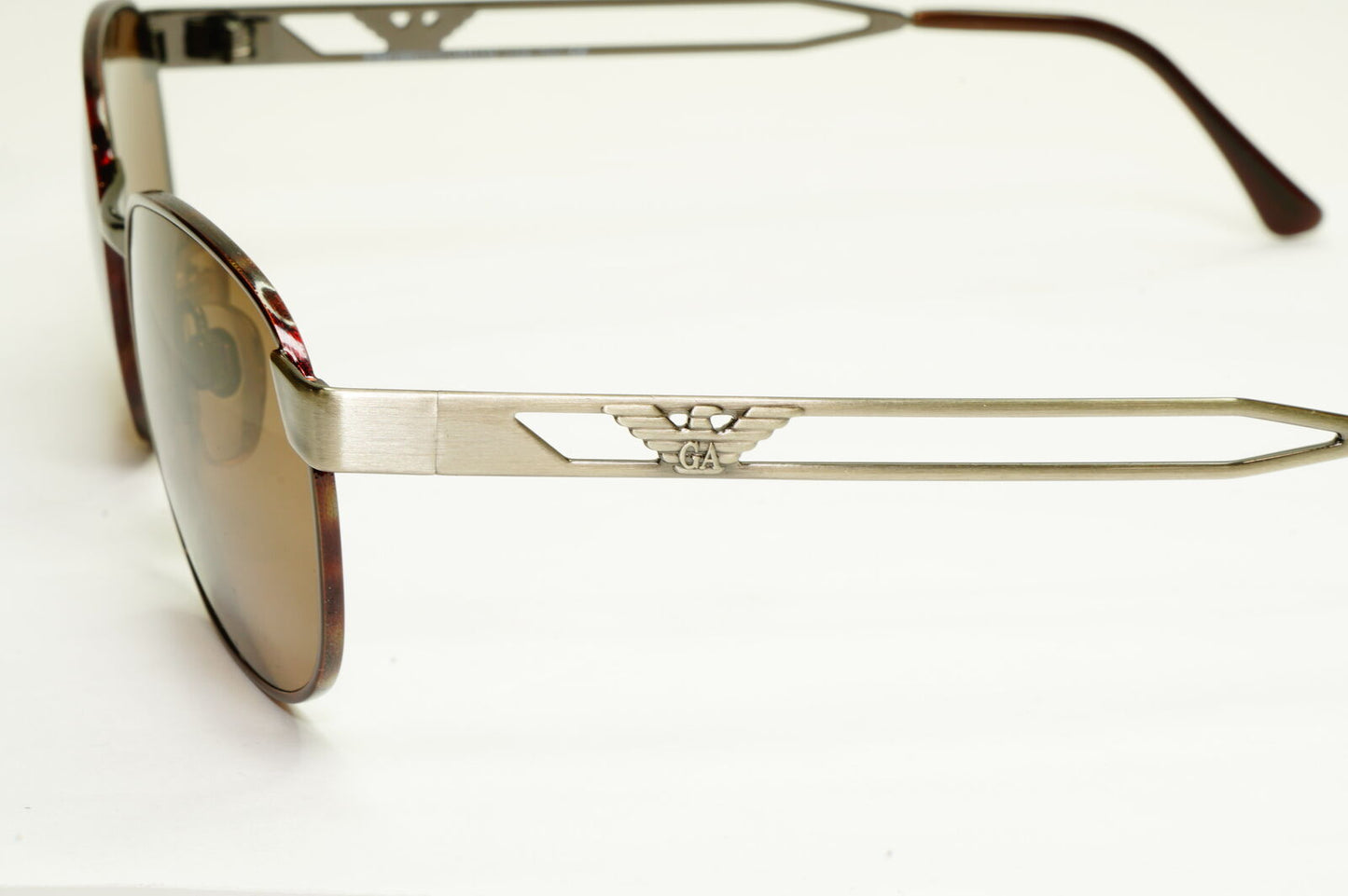 Emporio Armani 1997 Vintage Metal Sunglasses Mens Womens Silver Eagle 051 973