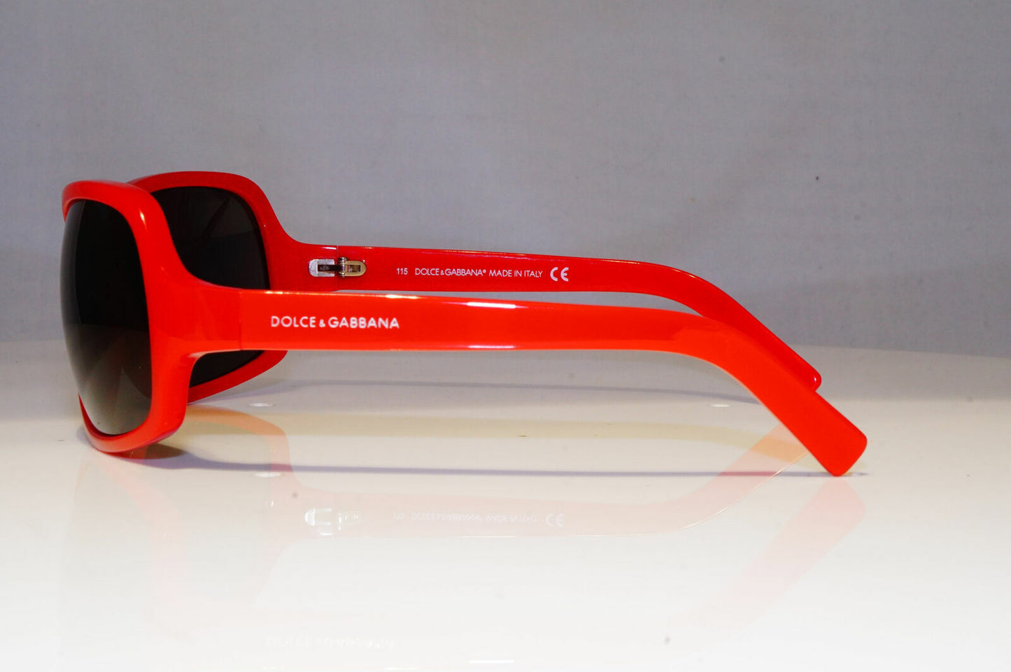 Authentic DOLCE & GABBANA Boxed Vintage Sunglasses Red Square DG 418 M57 25844