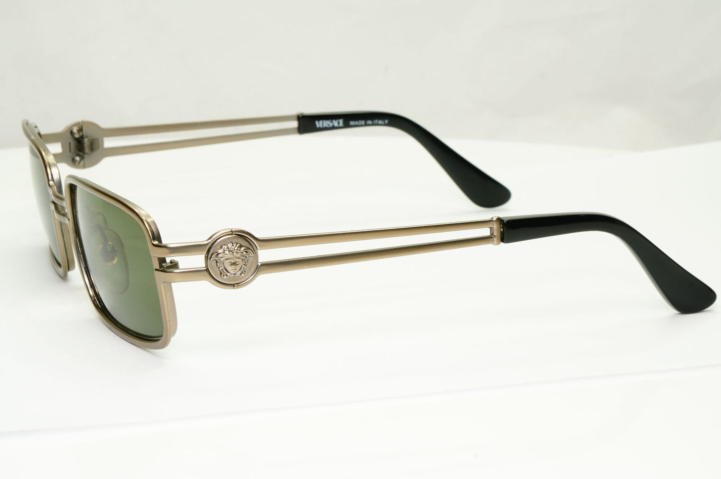 Gianni Versace 1996 Sunglasses Medusa Gunmetal Green MOD S53 COL 948 311022