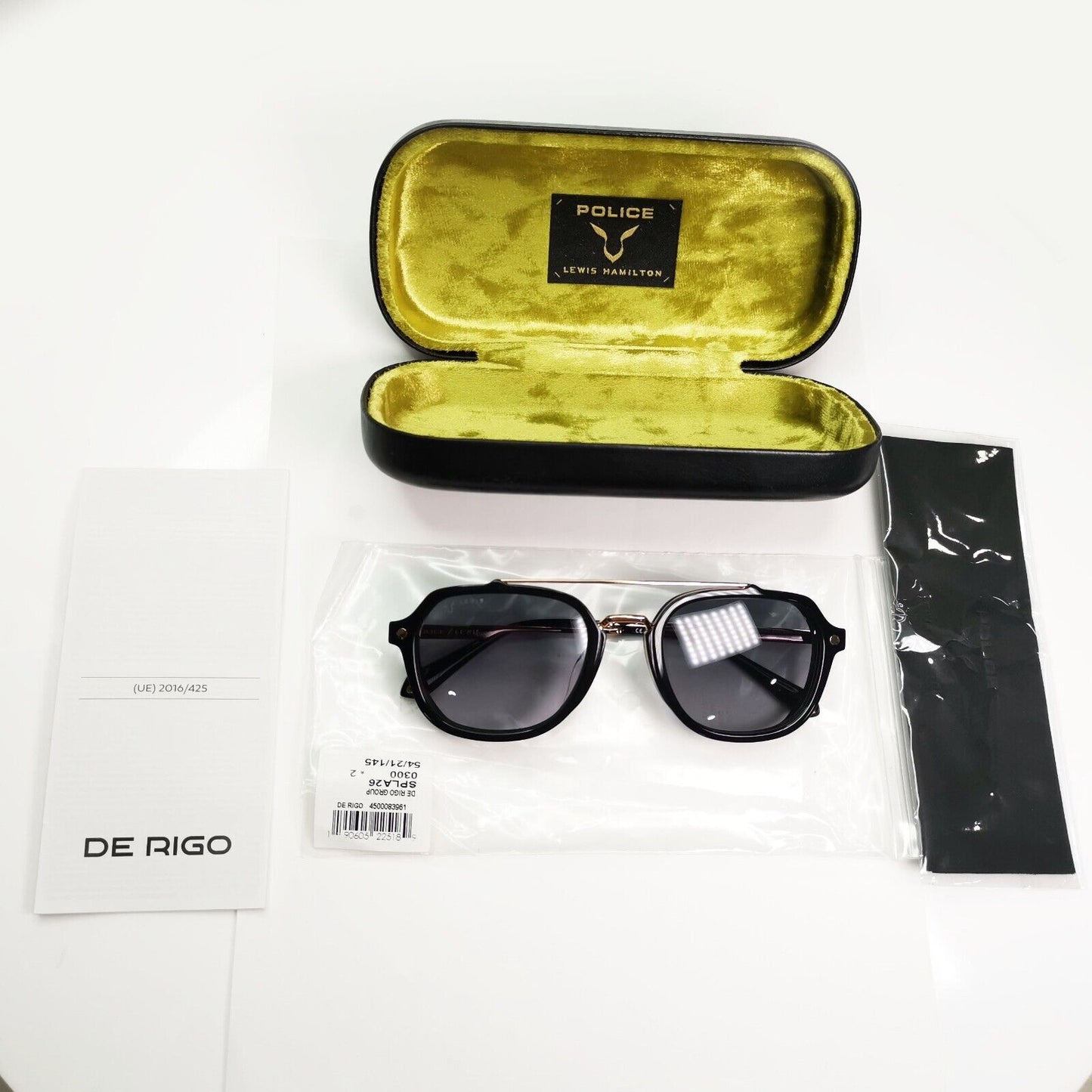 Police Sunglasses Lewis Hamilton F1 Black Gold Smoke Gradient SPL A26 COL 0300