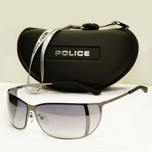 Police Side Window Sunglasses Grey Gradient Designer Mens SPL 533G COL 568X