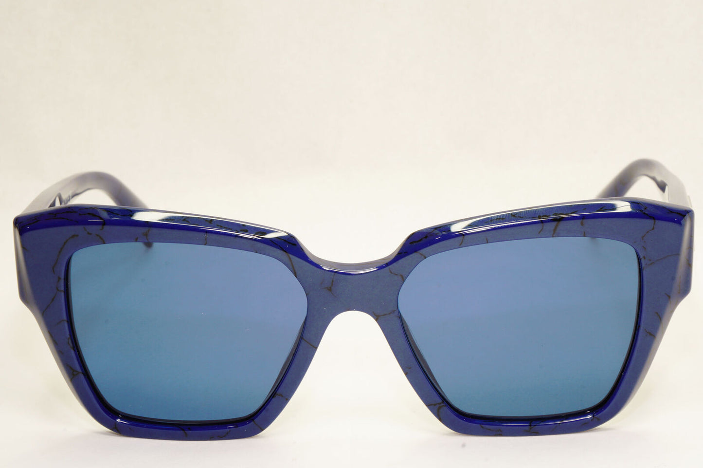 Prada Sunglasses Blue Triangle Symbole Marble Square PR09ZV VPR 09Z 18D-1O1 51mm
