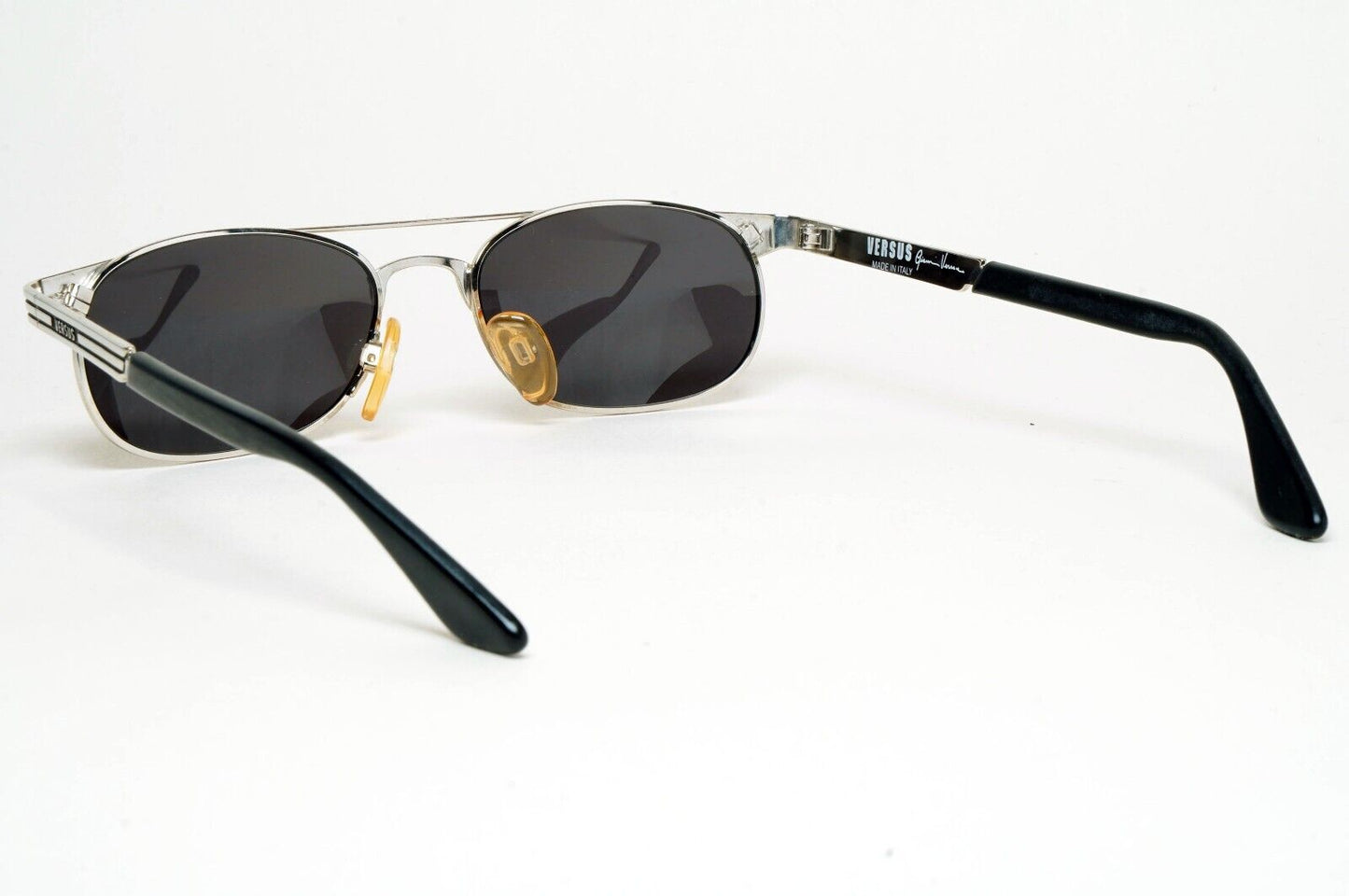 Versus Sunglasses 1996 by Gianni Versace Vintage Silver Black MOD F17 COL 12M