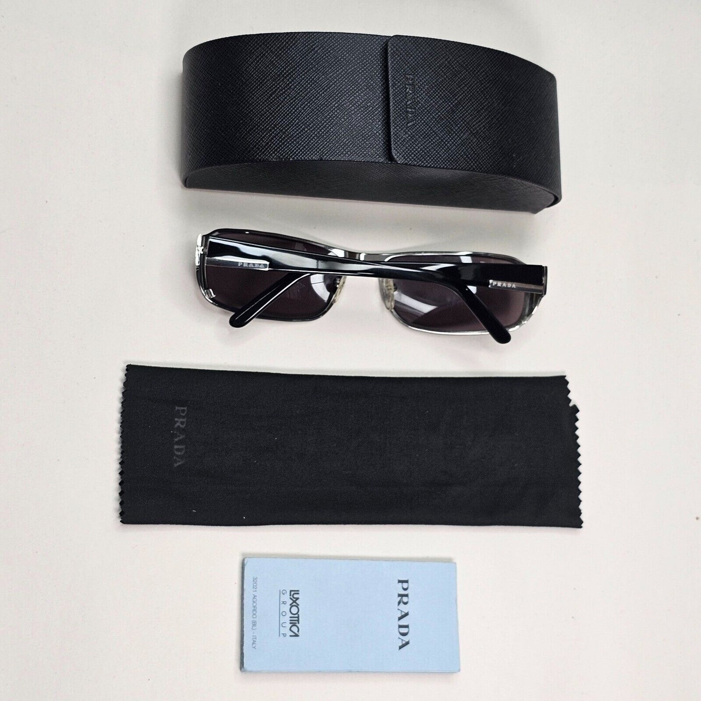 Prada Sunglasses 2006 Vintage Gunmetal Black Grey PR52FS SPR 52F 5AV-1A1 250924