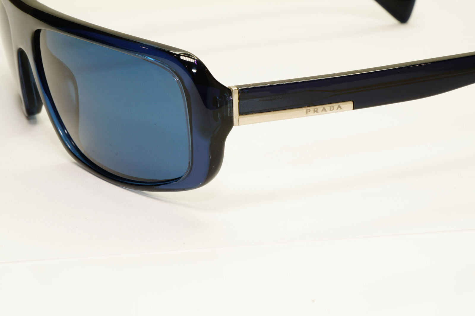 Prada 2011 Blue Sunglasses Rectangle Mens Fashion Rare PR03OS SPR 03O HA2-3M1