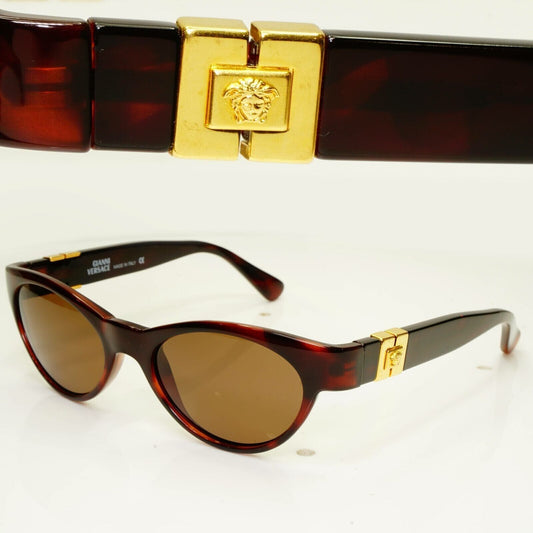 Gianni Versace 1996 Unisex Vintage Gold Medusa Sunglasses MOD 457/A COL 900